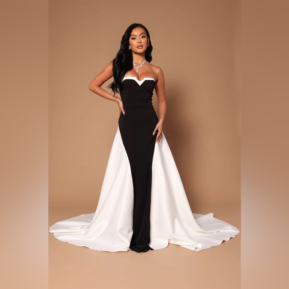 154- Narelle Satin Maxi Dress - White/combo
